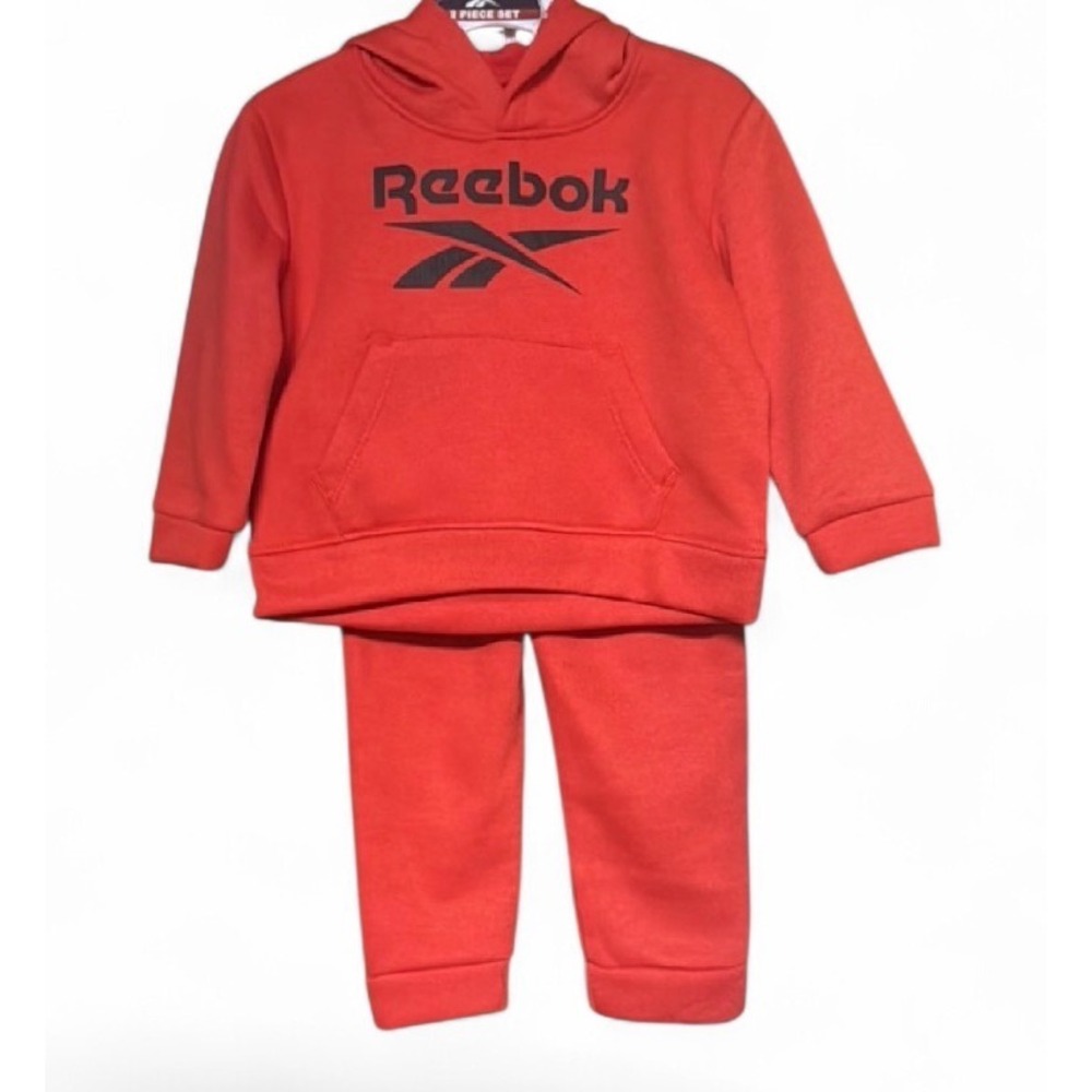 Reebok Toddler Boys 2 Piece Fleece Hoodie and Jogger Set Vector Red 24M